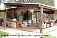 Kitchen Set Outdoor dengan Konsep Rustic yang Hangat dan Natural kitchen set outdoor